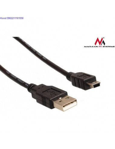 USB20 A Male to Mini USB B Male kaabel Maclean 15m 1158