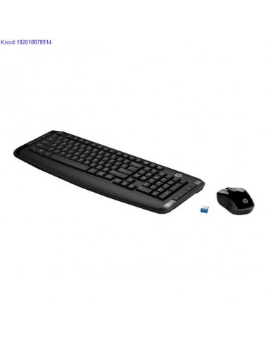 Juhtmevaba klaviatuur ja hiir HP 300 DE must 1634
