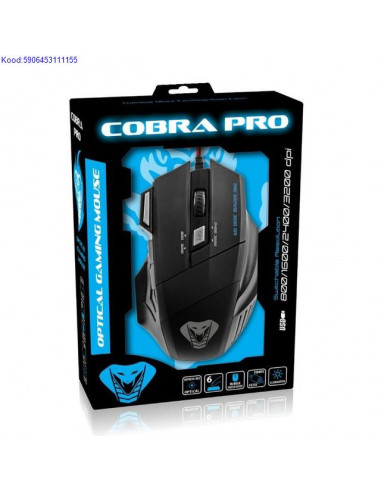 Optiline Gaming hiir Cobra Pro USB must 1642