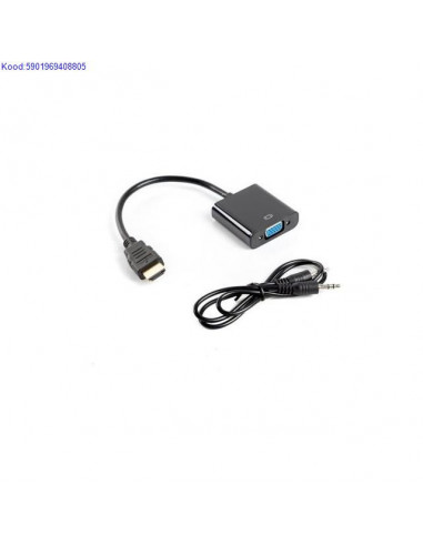 HDMIAM to VGA F adapter Lanberg koos audio kaabliga 35mm 1842