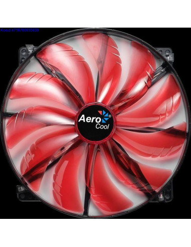 Korpuse ventilaator AeroCool Silent Master 200x200x20mm Red LED 216