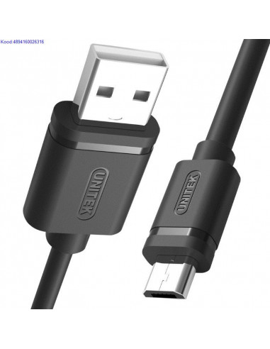 USB A to MicroUSB B kaabel Unitek 05m must 2376
