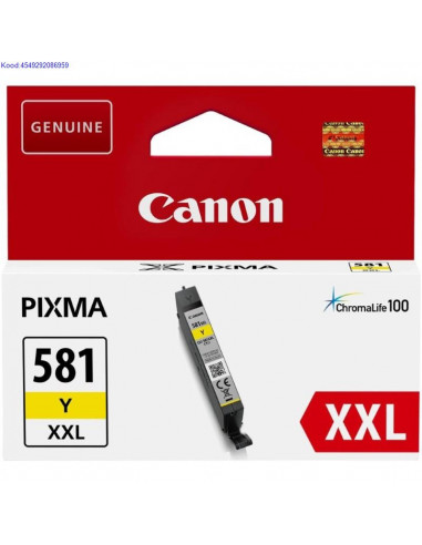 Tindikassett Canon CLI581 Yellow XXL Originaal 2391