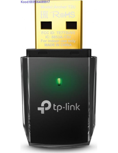 WIFI USB adapter vrgukaart TPLink AC600 Archer T2U  2916