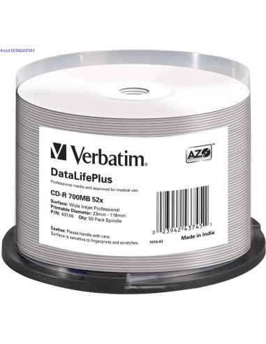 CD toorik Verbatim DataLifePlus CDR 52x 700 MB 1 tk 2921