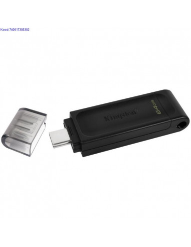USB mlupulk USBC 64 GB Kingston DataTraveler 70  2948