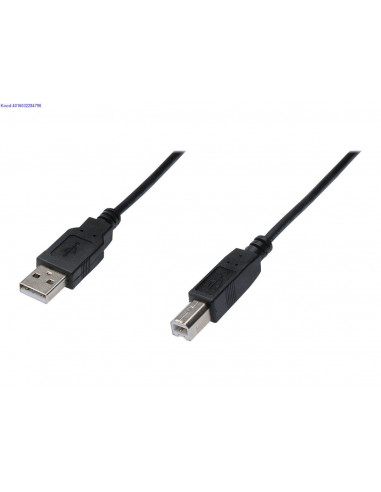USB A m to USB B m kaabel 3 m Assmann Digitus AK300102030S 3782