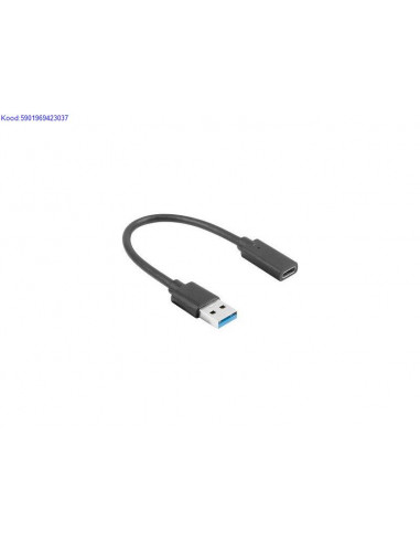 Adapterkaabel USBC F to USBA M 15 cm Lanberg ADUCUA03 4196