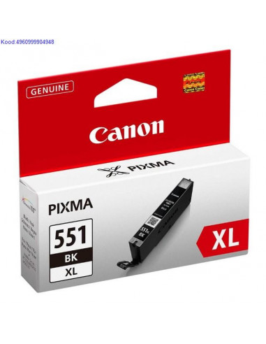 Tindikassett Canon CLI551BK XL Black Originaal 488