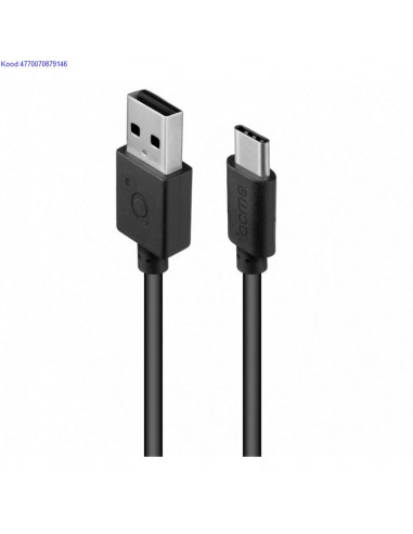 Laadimiskaabel 1 m USB A USB type C Acme CB1041 must 4815