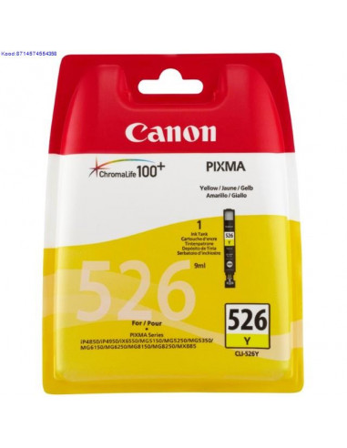 Tindikassett Canon CLI526Y Yellow Originaal 515