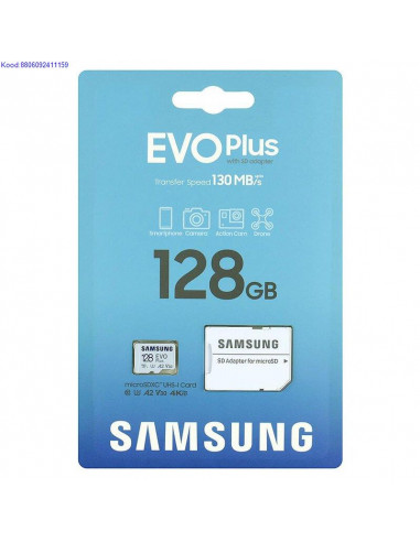 Mlukaart 128 GB microSDXC UHSI Samsung EVO Plus MBMC128KAEU  6187