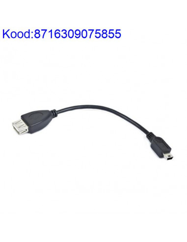 Mini USB B Male to USB A Female OTG kaabel 15cm Cablexpert 638