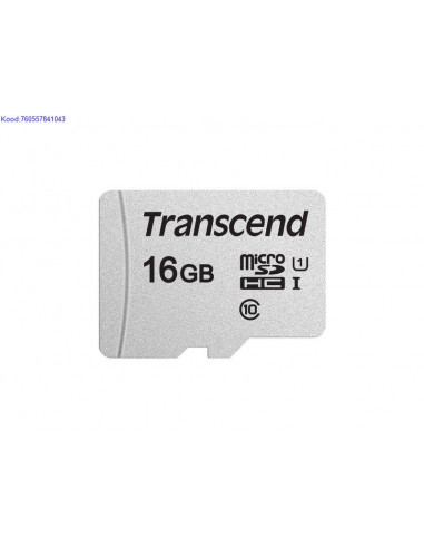 Mlukaart 16 GB UHSI microSD Transcend 300 S 6307