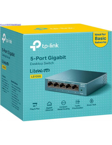 Switch 5 porti 101001000 Mbps TPLink LS105G 6562