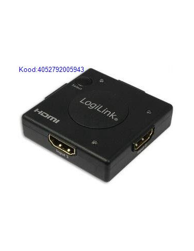 Mini HDMI Amplifier Switchjagaja Logilink 3in1 ArtHD0006 709