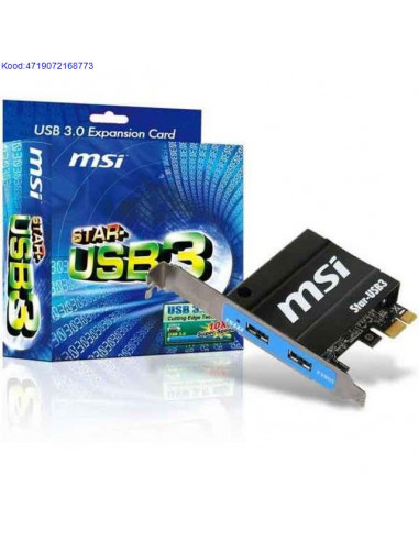USB 30 PCIExpress kaart MSI 2porti 731
