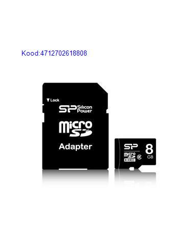 Mlukaart 8 GB microSDHC Silicon Power 7436