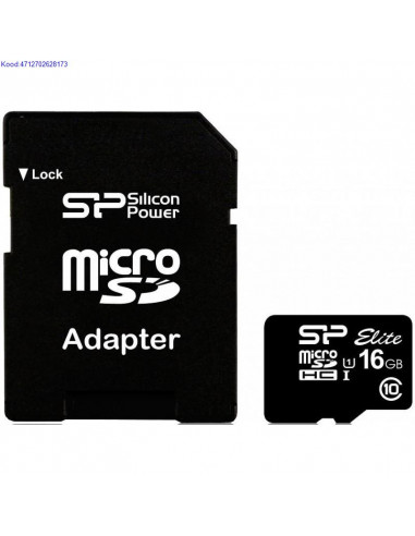 Mlukaart 16 GB microSDHC UHSI Silicon Power 7437